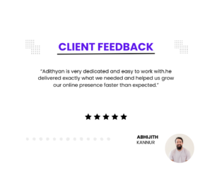 best web developer in kannur testimonial